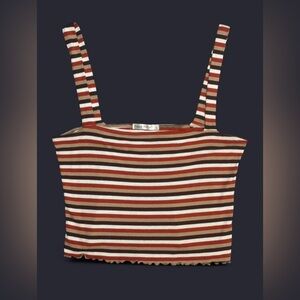 Heart & Hips Red and White Striped Tank Top